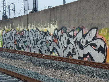 Graffiti Wall in Mannheim - Photo by ovakill - Ken, YOU2, Jens