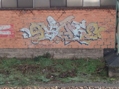 Graffiti Wall in Mannheim - Photo by ovakill - SKARE, GBF, Train