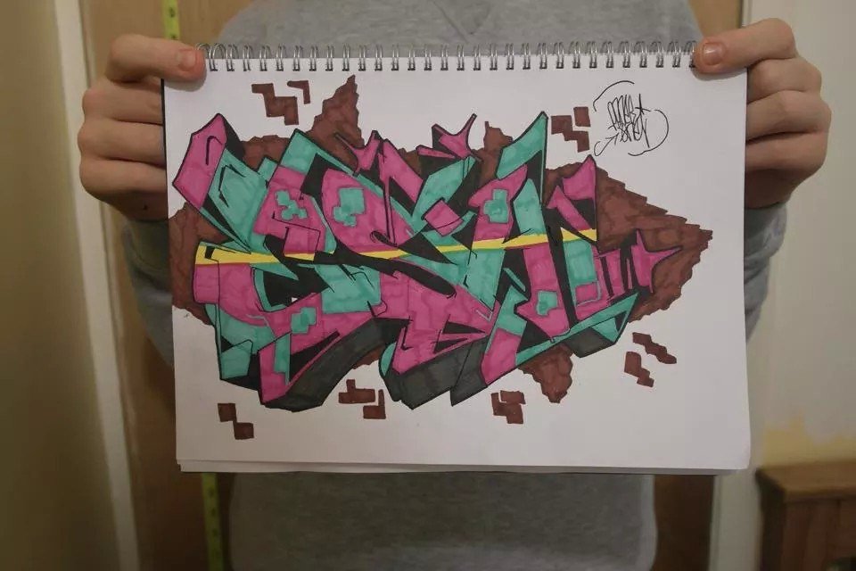 Graffiti Sketch - Photo by panekone - sketches, blackbook, panek