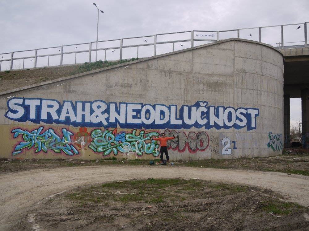 Graffiti Wall - Photo by pannonian - Skel, Crosk, Air21