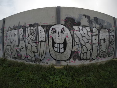 Graffiti Wall - Photo by pannonian - tbfd, 100s