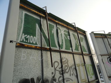Graffiti Bombing - Photo by pannonian - Nofx, K100