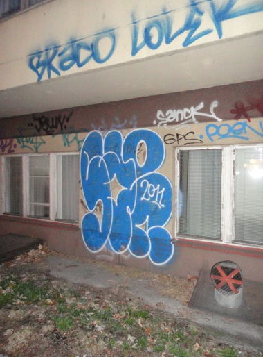 Graffiti Bombing in Zagreb - Photo by pannonian - Sarme (2011)