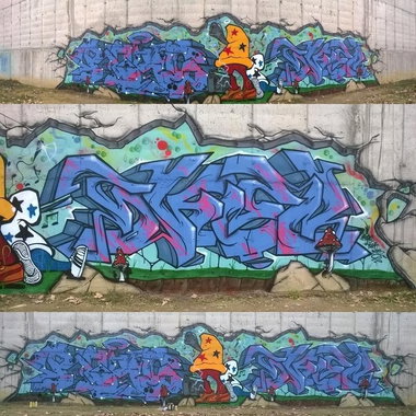 Graffiti Wall - Photo by pannonian - Skel, Rebus