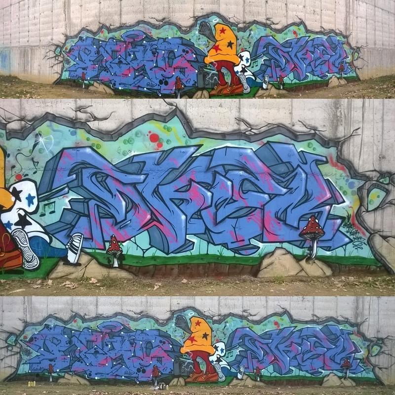 Graffiti Wall - Photo by pannonian - Skel, Rebus