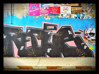 Graffiti Wall - Photo by pannonian - Rebus