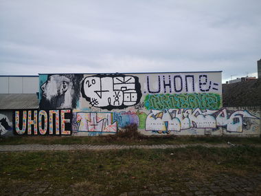 Graffiti Wall - Photo by pannonian - uhone, gask, toa