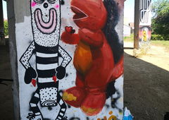 Graffiti Wall - Photo by pannonian - uh, mano