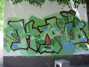 Graffiti Wall - Photo by pannonian - Mario234 (2012)