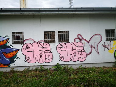 Graffiti Wall - Photo by pannonian - uhone, uh, throwup