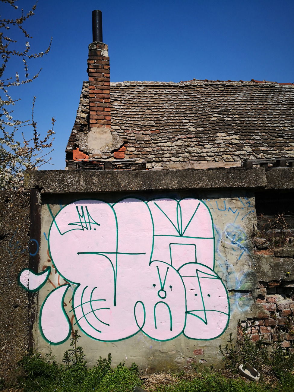 Graffiti Wall - Photo by pannonian - uh, uhone, graffiti