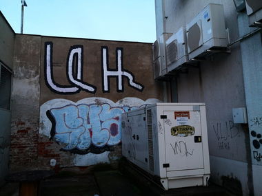 Graffiti Wall - Photo by pannonian - uh, uhone