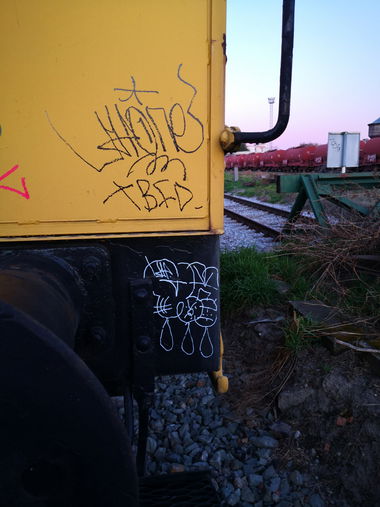 Graffiti Train - Photo by pannonian - uh, uhone, freight