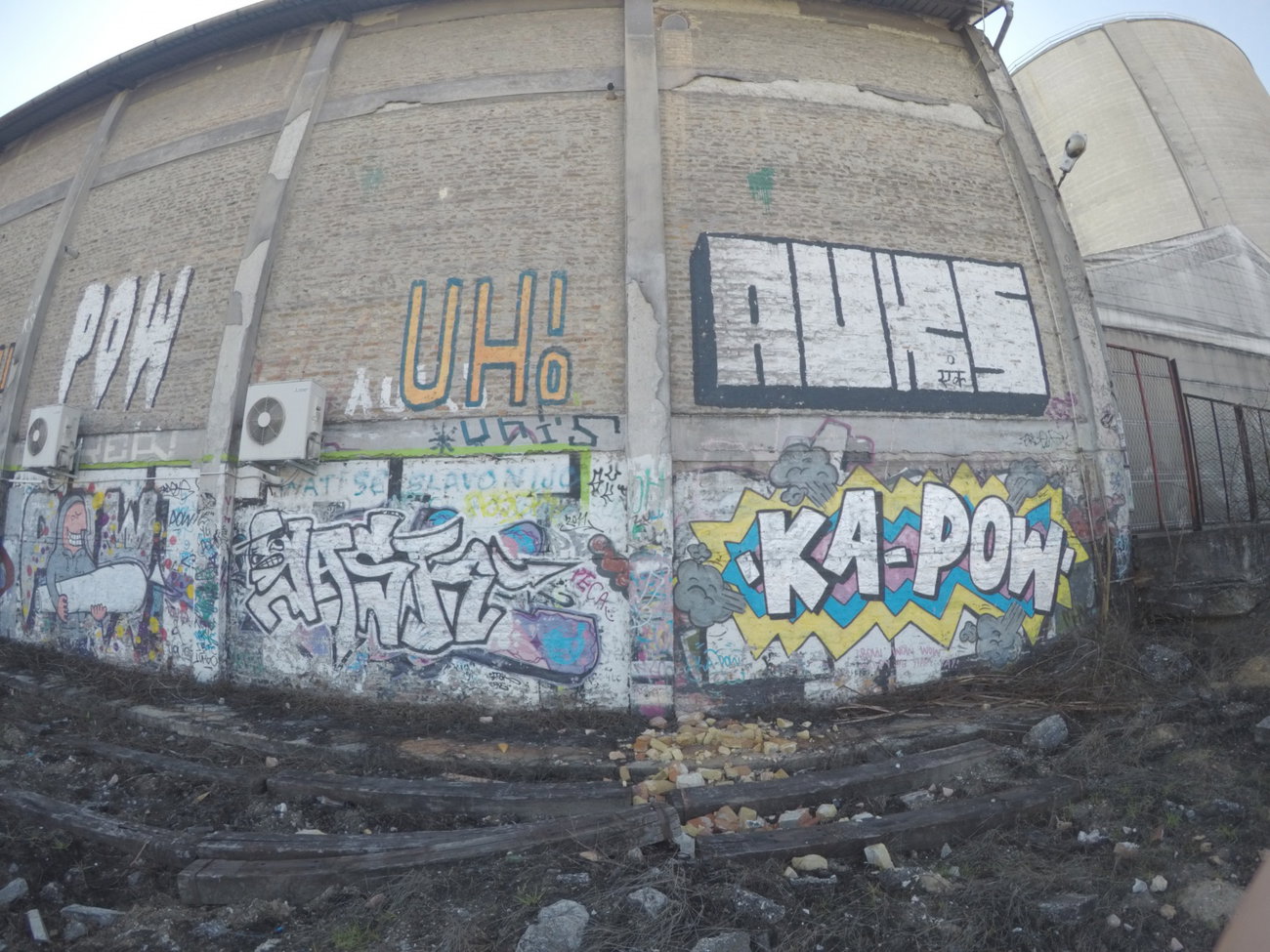 Graffiti Wall - Photo by pannonian - auks, uh, pow