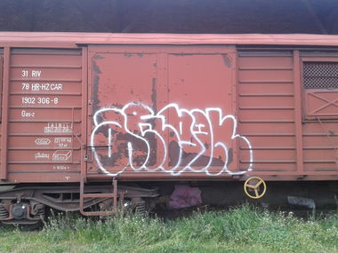 Graffiti Train - Photo by pannonian - Argon, Kma