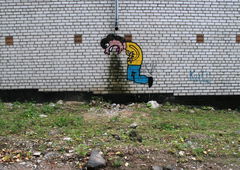 Graffiti Street Art - Photo by paranoiq - vomit, puking, chara?ter