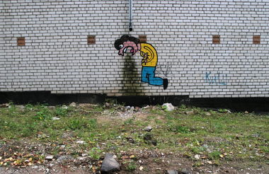 Graffiti Street Art - Photo by paranoiq - vomit, puking, chara?ter
