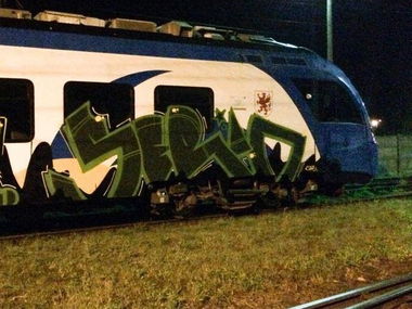 Graffiti Train - Photo by pardonmefrench - poland, e2e, panel (2014)