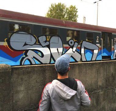 Graffiti Train in Szczecin - Photo by pardonmefrench (2014)