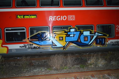 Graffiti Train in Magdeburg - Photo by partytime - SOra14, 24, 24er (2014)