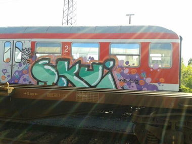 Graffiti Train in Magdeburh - Photo by partytime - Skui, 24er (2014)