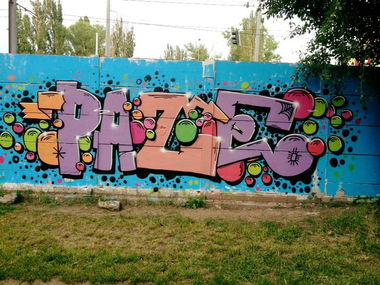 Graffiti Wall - Photo by pazh - throwup, bomb (2016)
