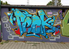 Graffiti Wall in Zarezerwuj lokalizacja - Photo by pcok2 (2017)