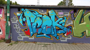 Graffiti Wall in Zarezerwuj lokalizacja - Photo by pcok2 (2017)