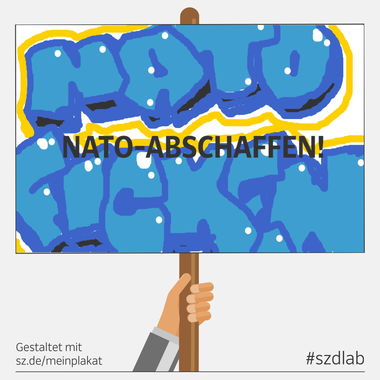 Graffiti Sketch - Photo by peacemaker - nato, abschaffen, süddeutsche