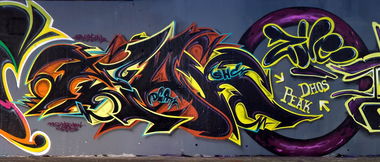 Graffiti Wall in Stuttgart - Photo by peaks76 - peak7, dga, shc (2009)
