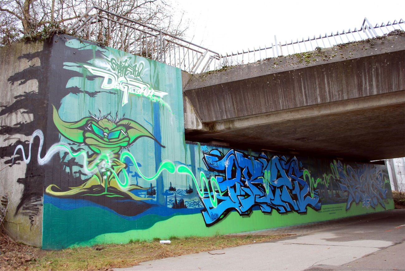 Graffiti in Homburg - Photo by peaks76 - peak, eras43, dga (2017)
