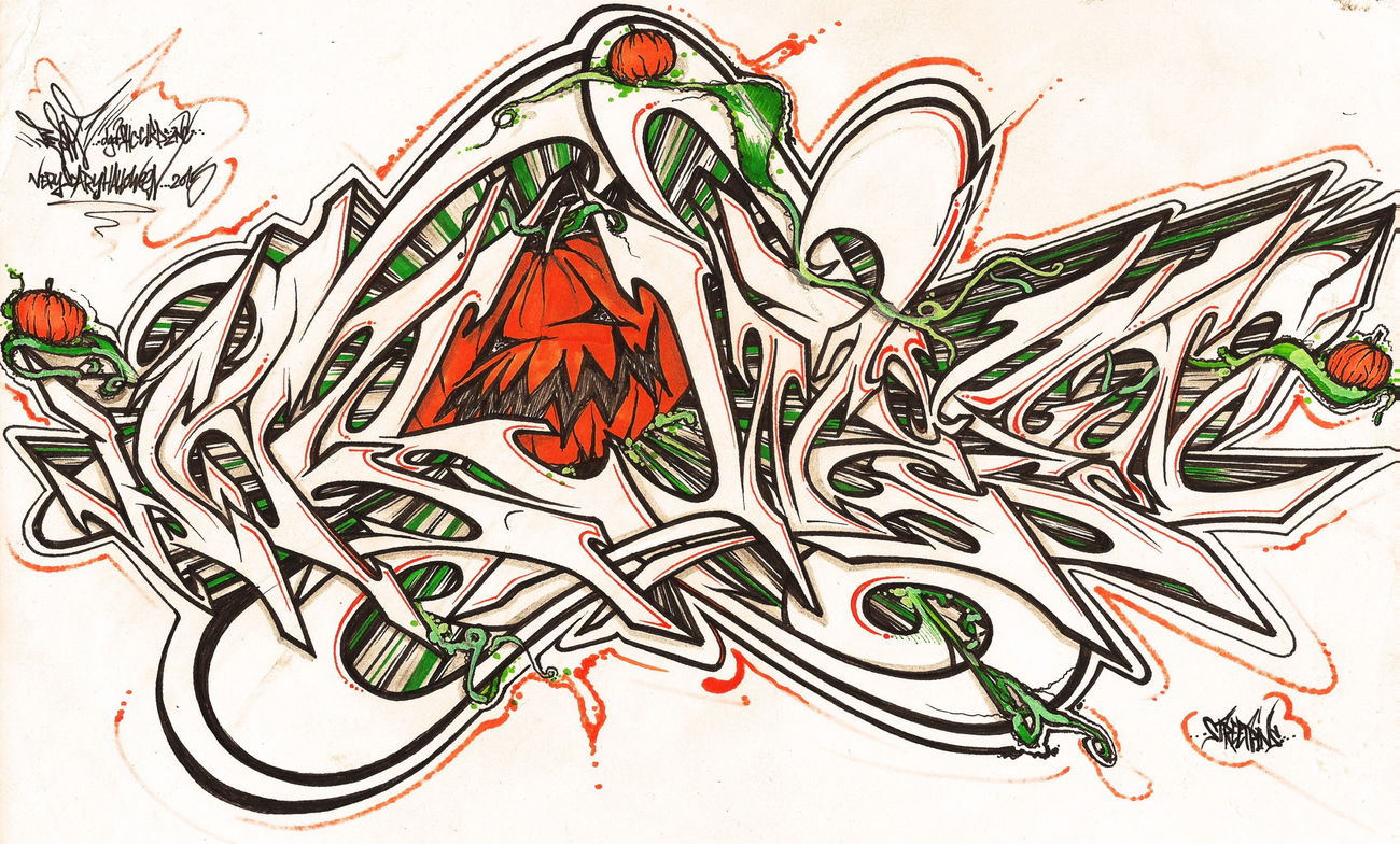 Graffiti Sketch - Photo by peaks76 - peak7, halloween (2015)