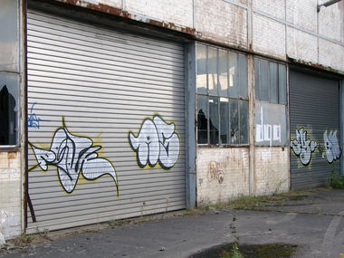 Graffiti Bombing in Texas city - Photo by peaks76 - wonderland, texas, onliner (2007)