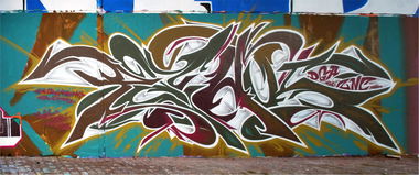 Graffiti Wall in Saarbrücken - Photo by peaks76 - peak7, dga, shc (2015)