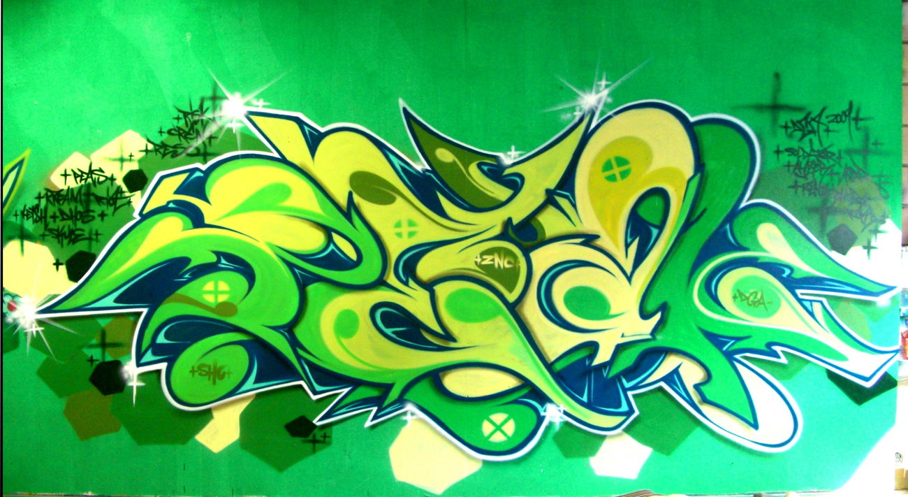 Graffiti Wall in South hoelderlin - Photo by peaks76 - peak7, dga, shc (2009)