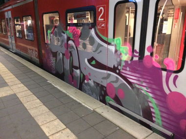 Graffiti Train in Hannover - Photo by pewpew - sioc, tcs (2014)