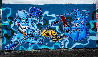 Graffiti Wall - Photo by pilotpirx - character, chari, hamburg