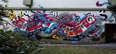 Graffiti Wall - Photo by pilotpirx - nychos, flyingförtress, flying (2014)