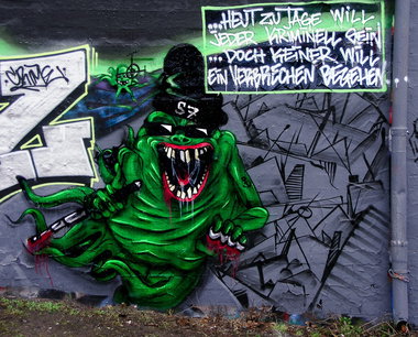 Graffiti Wall - Photo by pilotpirx - slimer, hamburg, germany
