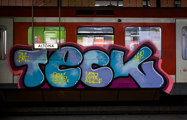 Graffiti Train - Photo by pilotpirx - teck, hamburg, germany (2016)
