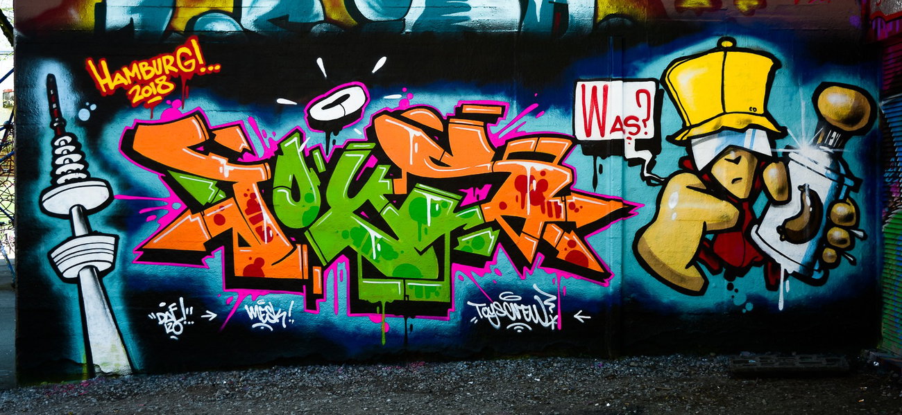 Graffiti Wall - Photo by pilotpirx - hamburg, germany, urban (2018)