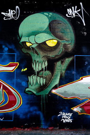 Graffiti Artwork - Photo by pilotpirx - skull, schaedel, hamburg (2020)