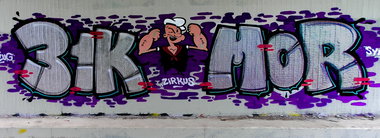 Graffiti Wall - Photo by pilotpirx - 31k, mor, popeye