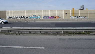 Graffiti Bombing - Photo by pimmelpirat - demens, autist, olee