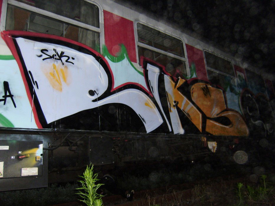 Graffiti Train in Budapest - Photo by plasticdopesme - train