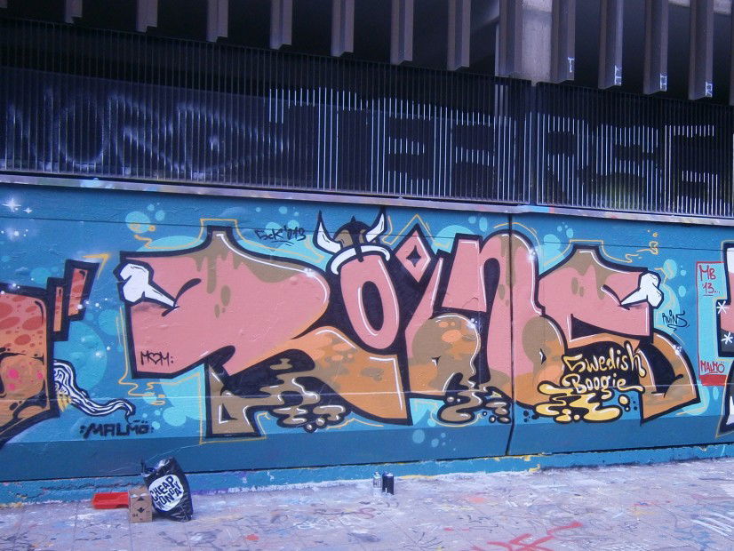 Graffiti Wall in Malmö - Photo by plasticdopesme - wall, hall, of (2013)