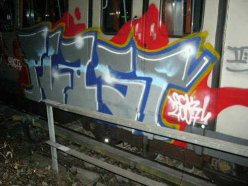 Graffiti Train in Wien - Photo by plasticdopesme - subway, metro, Wien (2007)