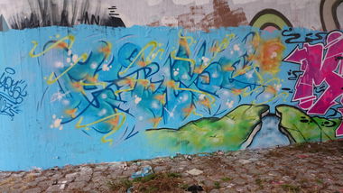 Graffiti Wall - Photo by pohsmarskabs - Ginko, mars (2015)
