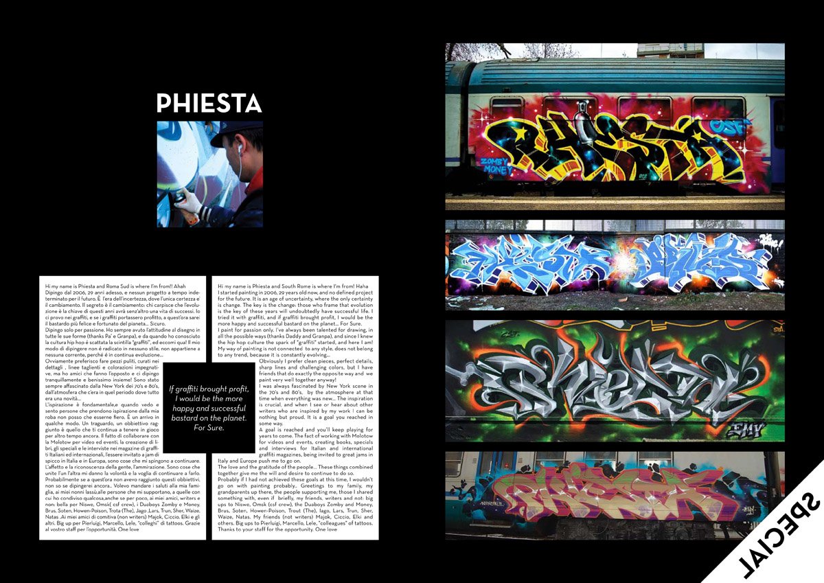Graffiti Artwork - Photo by pointlessmagazine - magazine, phiesta, dizer (2012)