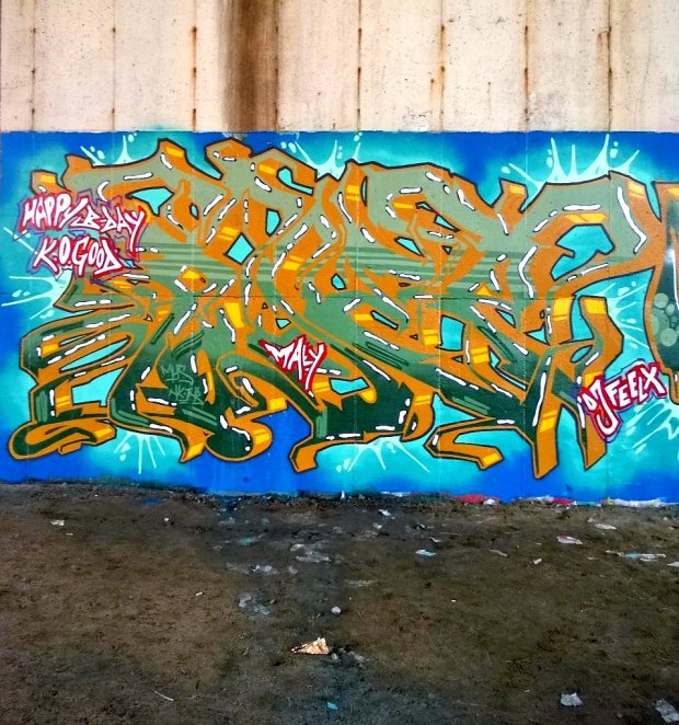 Graffiti Wall in Szczecin - Photo by pojep - pojep, mhs, nk (2014)